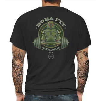 Boba Fit Mandalorian Star War Mens Back Print T-shirt | Favorety