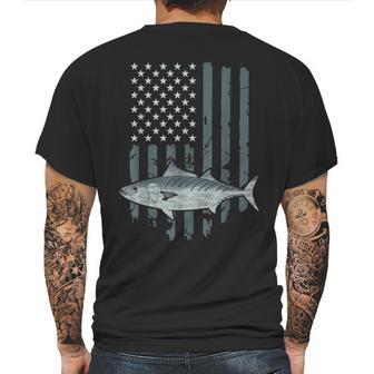 Bonito Fishing Vintage American Flag Tuna Skipjack Fisherman Mens Back Print T-shirt | Favorety CA