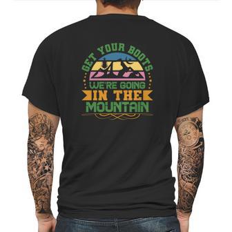 Get Your Boots And Travel Lover Is Going In The Mountain To Explore Mens Back Print T-shirt | Favorety DE