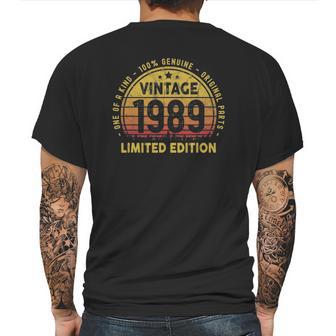 Born In 1989 Vintage 32Nd Birthday Gift Turning 32 Years Old Mens Back Print T-shirt | Favorety UK