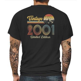 Born In 2001 21 Years Old Gifts Made In 2001 21St Birthday Mens Back Print T-shirt | Favorety