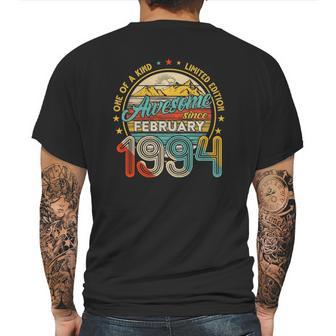 Born In February 1994 27Th Birthday Gift Retro 27 Years Old Mens Back Print T-shirt | Favorety CA