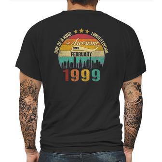 Born In February 1999 Vintage 22Nd Birthday 22 Years Old Mens Back Print T-shirt | Favorety CA