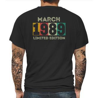 Born In March 1989 32Nd Birthday Gift 32 Years Old Mens Back Print T-shirt | Favorety AU