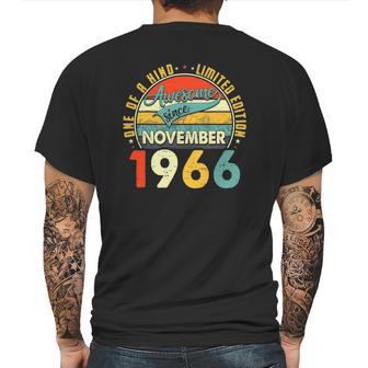 Born In November 1966 55Th Birthday Gift Retro 55 Years Old Mens Back Print T-shirt | Favorety UK