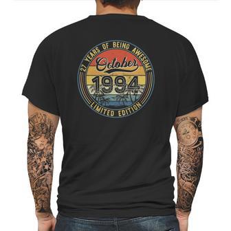 Born In October 1994 27Th Birthday Gift Retro 27 Years Old Mens Back Print T-shirt | Favorety UK