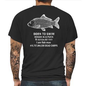 Born To Swim Ocean Is A Fuck Kill Em All 1989 Mens Back Print T-shirt | Favorety UK