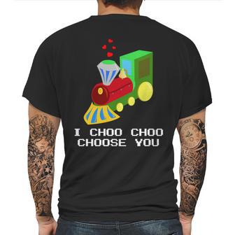 Boys Funny Valentines I Choo Choo Choose You Mens Back Print T-shirt | Favorety AU