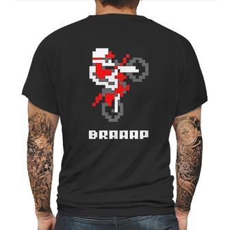 Braaap Dirt Bike Retro 8 Bit Video Game Gamer Graphic Mens Back Print T-shirt | Favorety UK