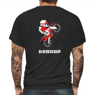 Braaap Dirt Bike Retro 8 Bit Video Game Gamer Full Mens Back Print T-shirt | Favorety AU