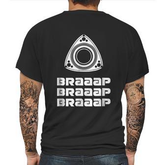 Braaap Rotary Car Mens Back Print T-shirt | Favorety