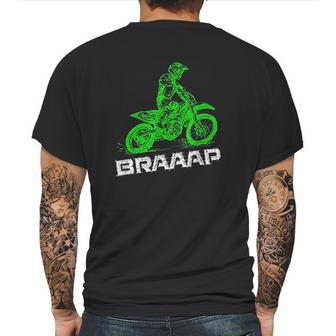 Brap Braap 2Stroke Send It Motocross Dirt Bike Green Et3 Mens Back Print T-shirt | Favorety AU