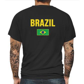 Brasil Brazilian Flag Brazil Souvenir Gift Camiseta Mens Back Print T-shirt | Favorety DE