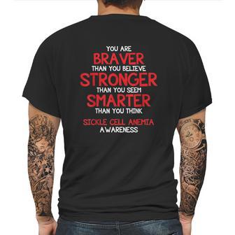 You Are Braver Sickle Cell Anemia Awareness Shirt Mens Back Print T-shirt | Favorety CA