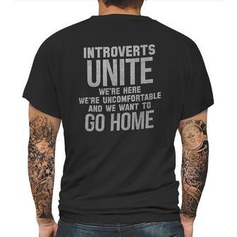 Brisco Brands Introverts Unite Here Uncomfortable Mens Back Print T-shirt | Favorety AU