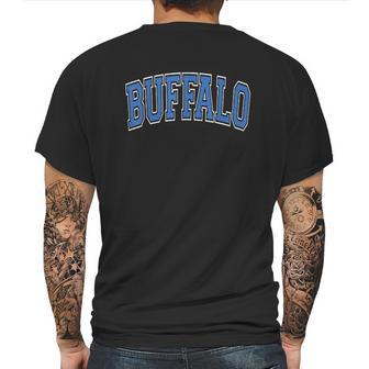 Buffalo Ny Varsity Style Blue Text Mens Back Print T-shirt | Favorety UK