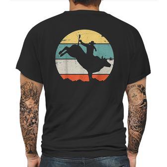 Bull Riding Rodeo Cowboy Western Country Retro Vintage Design Mens Back Print T-shirt | Favorety DE