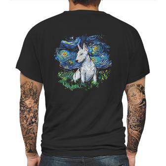 Bull Terrier Starry Night Impressionist Dog Art Mens Back Print T-shirt | Favorety UK