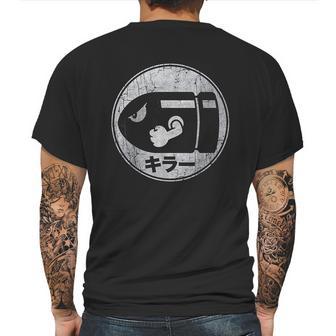 Bullet Bill Distressed Kanji Logo Mens Back Print T-shirt | Favorety DE