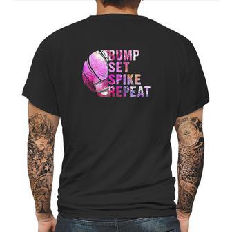 Bump Set Spike Repeat Volleyball Lover Athlete Sports Gift Mens Back Print T-shirt | Favorety DE