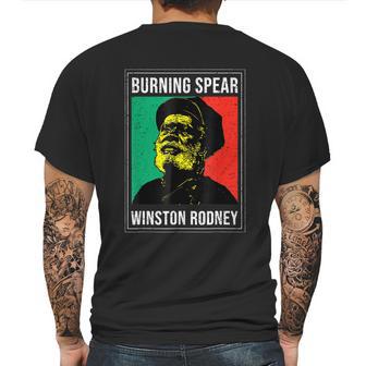 Burnings Spear Green And Red Mens Back Print T-shirt | Favorety