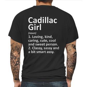 Cadillac Girl Mi Michigan Funny City Home Roots Gift Mens Back Print T-shirt | Favorety