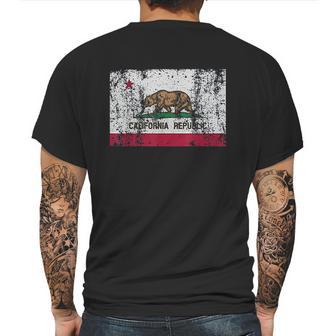 California Flag Republic Vintage Retro Official Bear Mens Back Print T-shirt | Favorety UK