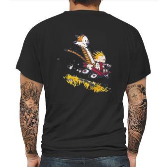 Calvin And Hobbes Racing Mens Back Print T-shirt | Favorety UK