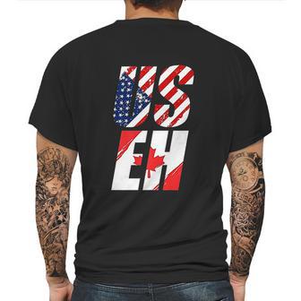 Canada Usa Flag Useh Canadian Flag Mens Back Print T-shirt | Favorety DE