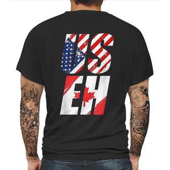 Canadian Flag American Usa Useh Canada Mens Back Print T-shirt | Favorety DE