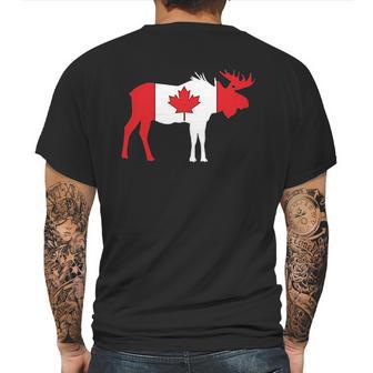 Canadian Flag Moose Maple Leaf Canada Mens Back Print T-shirt | Favorety DE