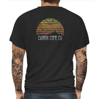 Canon City Colorado Mountain Sunset Winter Mens Back Print T-shirt | Favorety UK