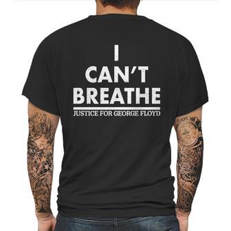 I Cant Breathe Justice For George Floyd Support Blm Mens Back Print T-shirt | Favorety AU