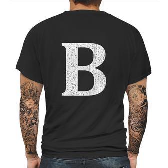 Capital Letter B Shirt Monogram Initial Mens Back Print T-shirt | Favorety DE