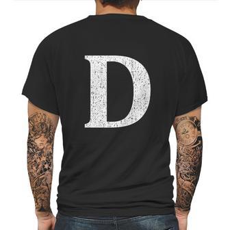 Capital Letter D Shirt Monogram Initial Mens Back Print T-shirt | Favorety