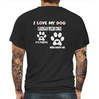 Cardigan Welsh Corgi I Love My Dog Cardigan Welsh Corgi - Mens Back Print T-shirt | Favorety CA