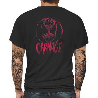 Carnage Single Coated Red Painted Face Logo Graphic Mens Back Print T-shirt | Favorety UK