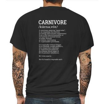 Carnivore Definition Funny Meat Lover Joke Mens Back Print T-shirt | Favorety DE