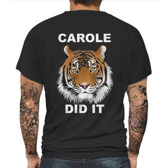 Carole Did It Tiger Mens Back Print T-shirt | Favorety UK