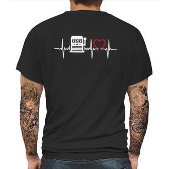 Cass Slot Machine Heartbeat Mens Back Print T-shirt | Favorety CA