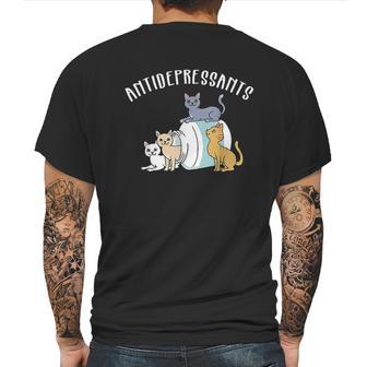 Cat Antidepressant Funny Cat Mens Back Print T-shirt | Favorety UK