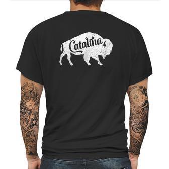 Catalina Island Bison Buffalo Mens Back Print T-shirt | Favorety AU