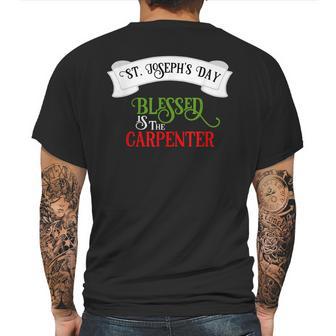 Catholic St Joseph Blessed Carpenter Gift Mens Back Print T-shirt | Favorety DE