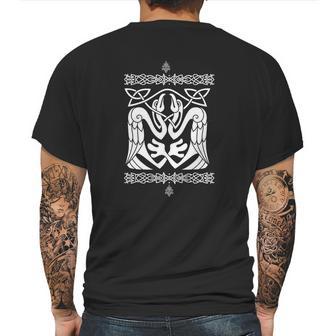 Celtic Heron Mens Back Print T-shirt | Favorety