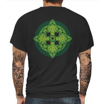 Celtic Knot Cross St Patricks Day Mens Back Print T-shirt | Favorety