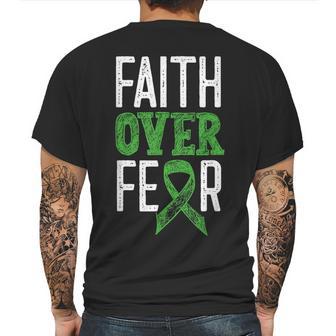 Cerebral Palsy Awareness Month Faith Over Fear Brain Damage Mens Back Print T-shirt | Favorety