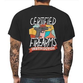 Certified Firearm Instructor Mens Back Print T-shirt | Favorety CA