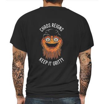 Chaos Gritty Reigns Keep It Gritty Mascot Mens Back Print T-shirt | Favorety UK