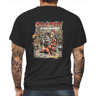 Chip N Dale Rescue Rangers Mens Back Print T-shirt | Favorety