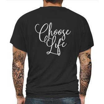 Choose Life Lettering Graphic Simple Mens Back Print T-shirt | Favorety DE